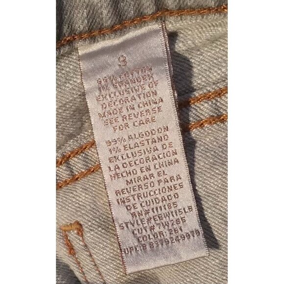 Phat Fashions Sliver Label Logo Womens Simple Boot Cut Light Wash Jeans Size 3 - Picture 5 of 5